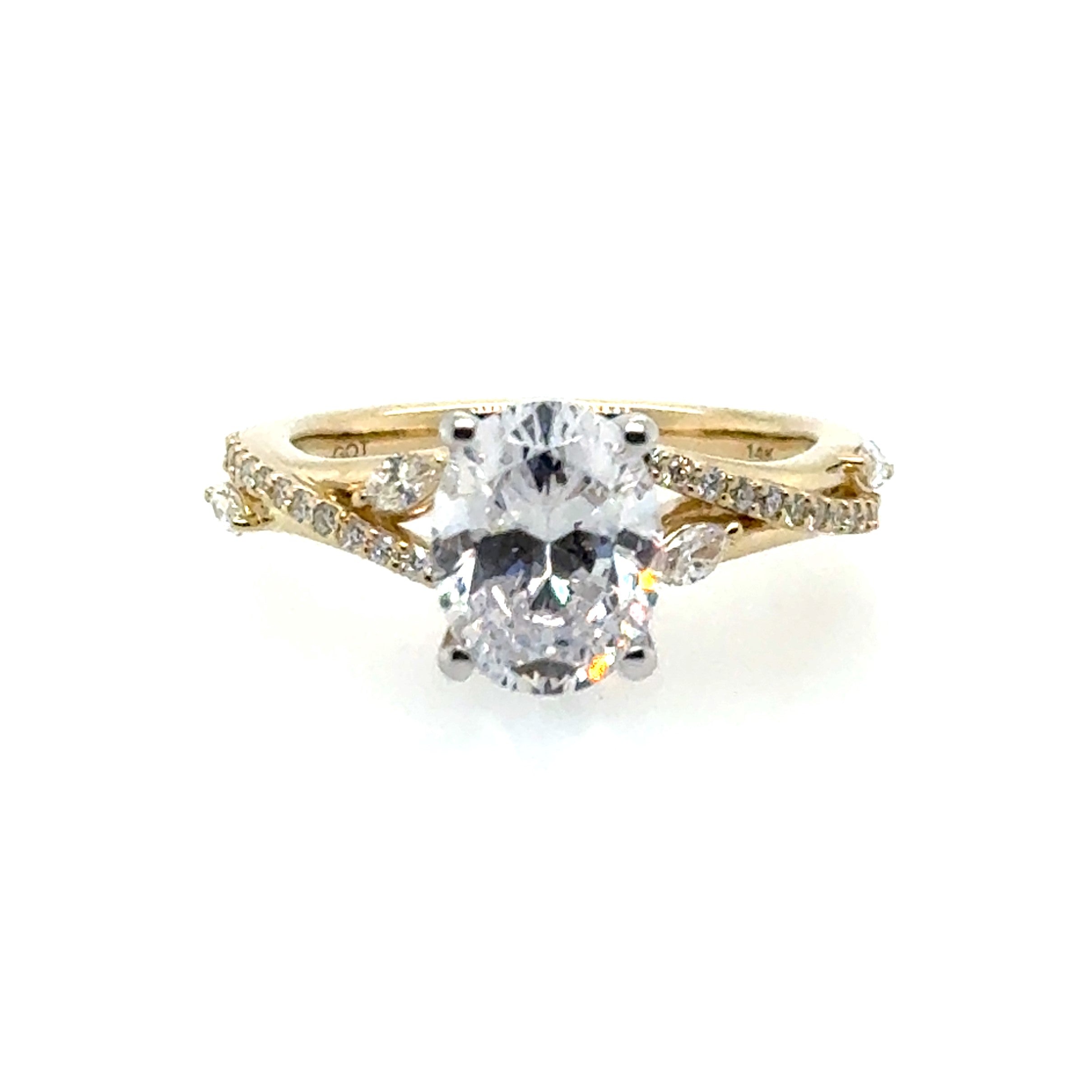 14 Karat Semi Mount Semi-Mount *center stone not included - Gemsone Corp.