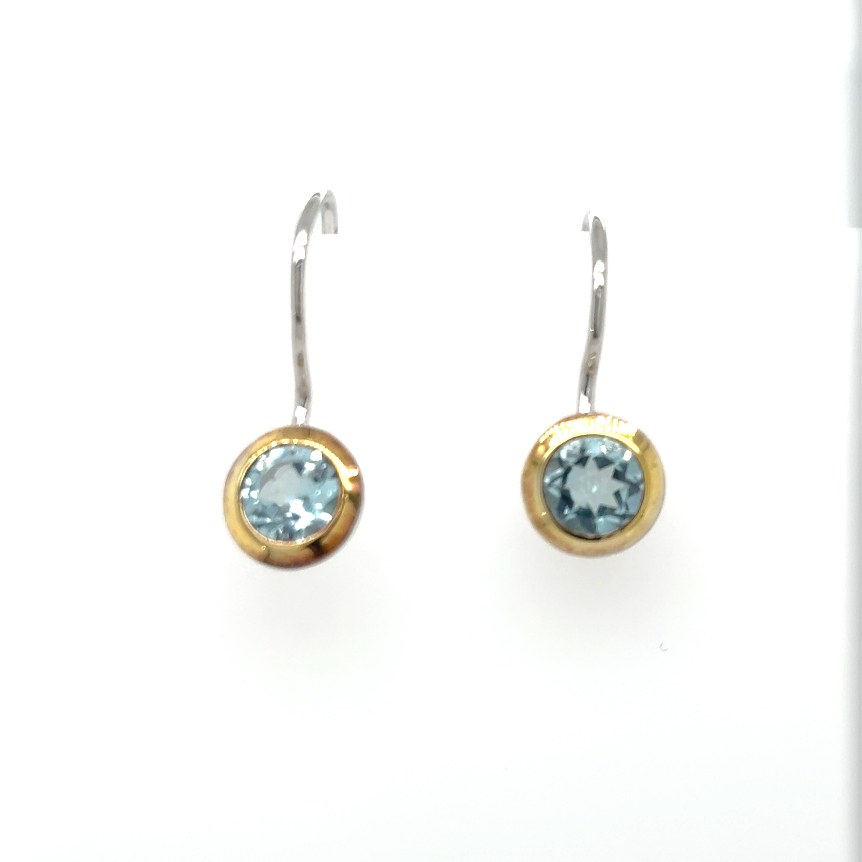 Sterling Silver Blue Topazes Earrings