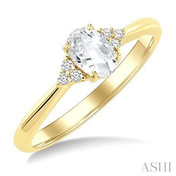 10 Karat White Topaz Ring