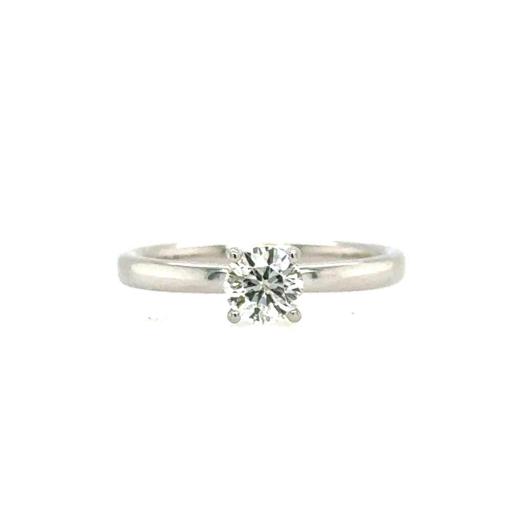 14k White Gold Lakeshore Round Diamond Engagement Ring