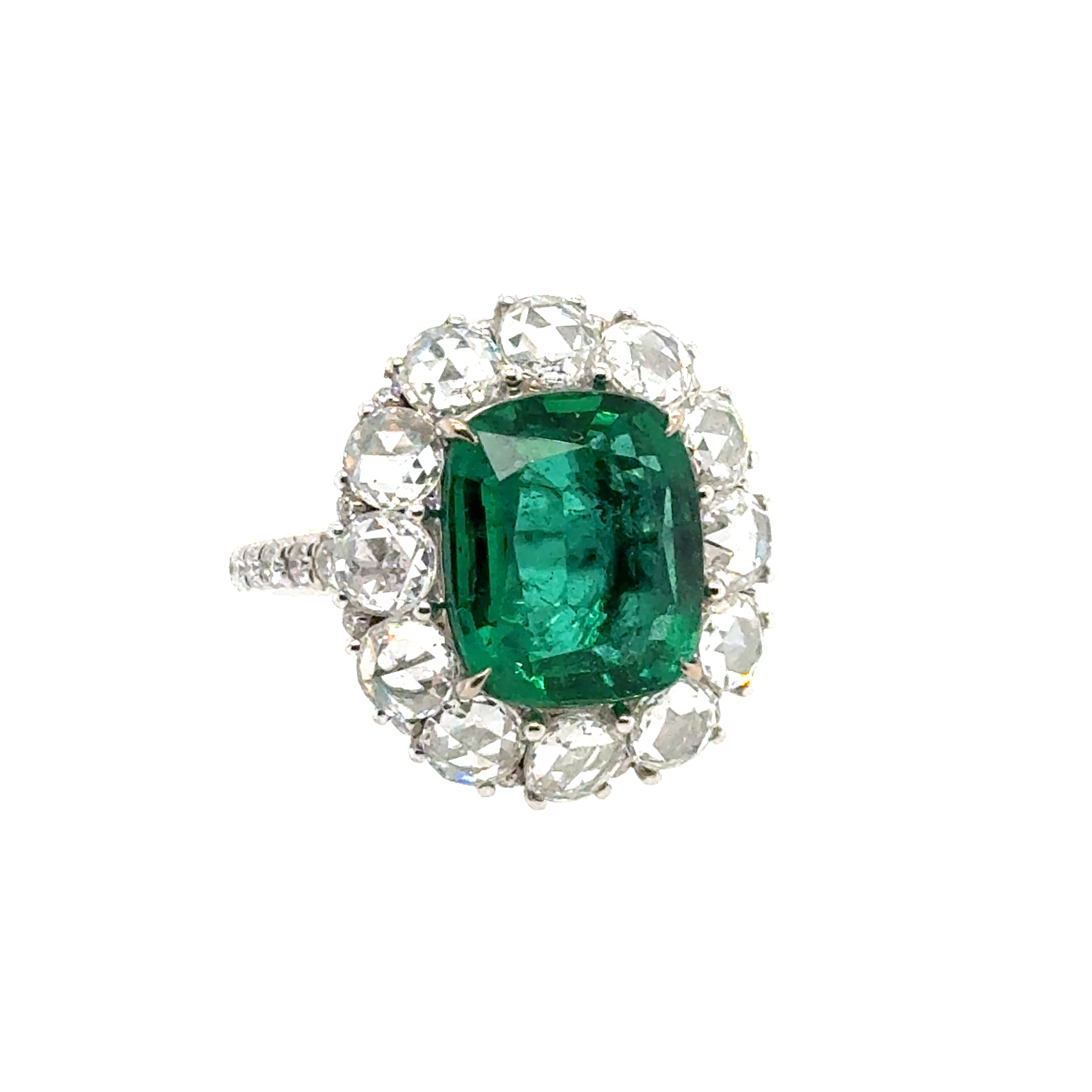 18 Karat Emerald And Diamond Ring - Ashi Couture New York
