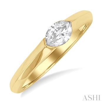 14K Yellow Gold East-West Diamond Fashion Ring