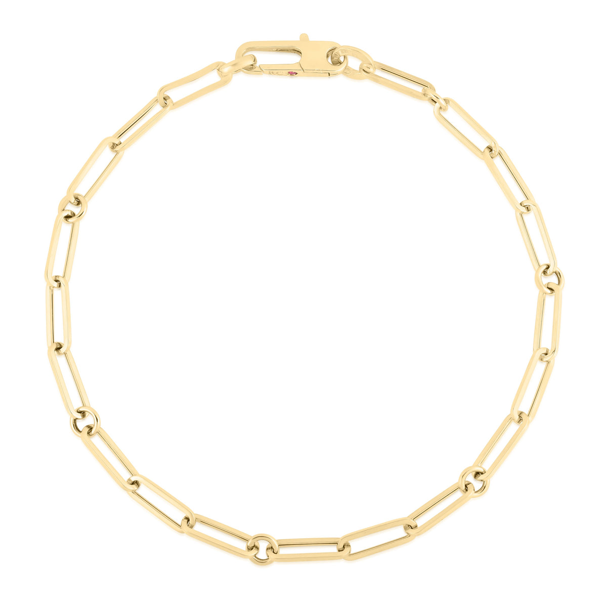 18K Yellow Gold Paperclip Bracelet - Roberto Coin Inc
