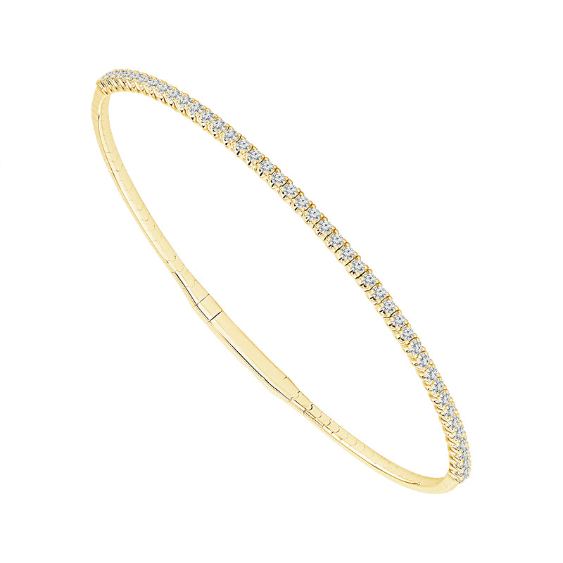 14K Yellow Gold Diamond Flexie Bracelet