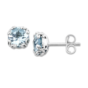 Sterling Silver Blue Topaz Earrings