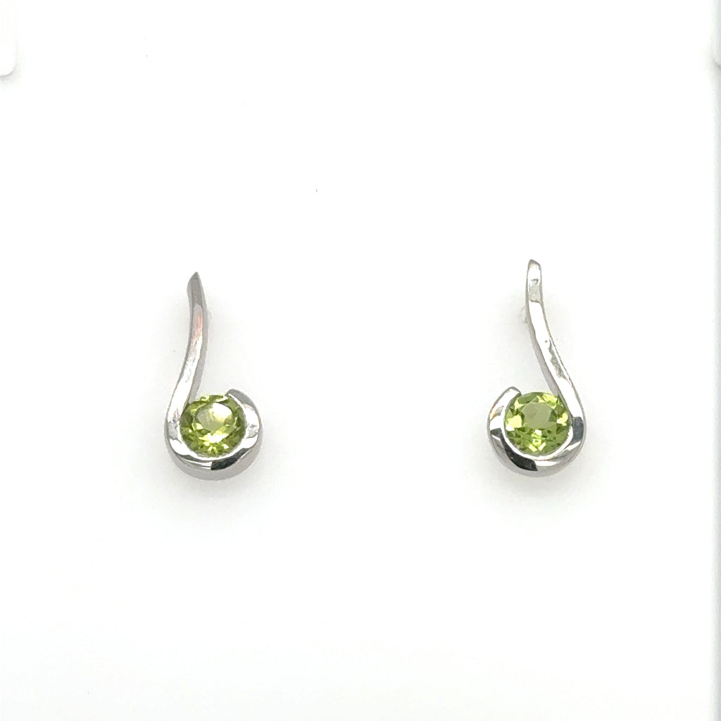 Sterling Silver Peridot Earrings