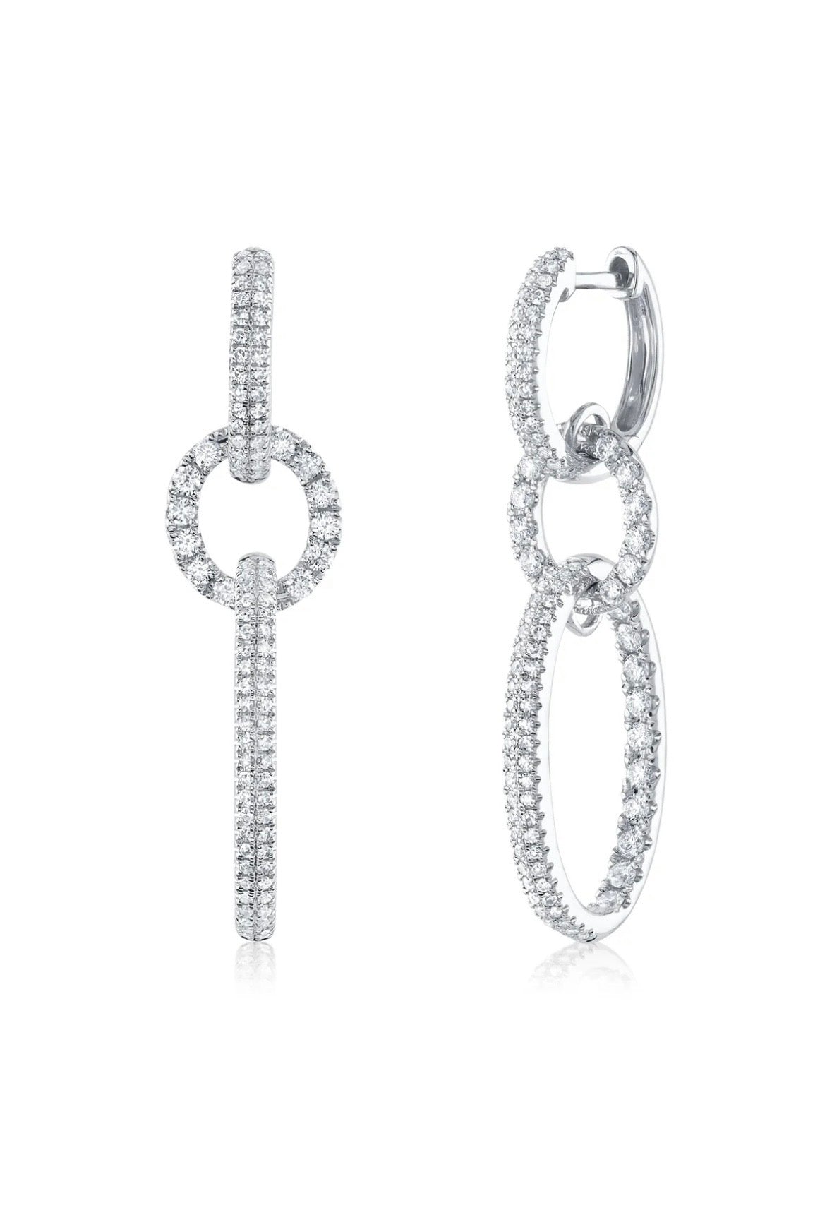 14 Karat Dangle Diamond Earrings