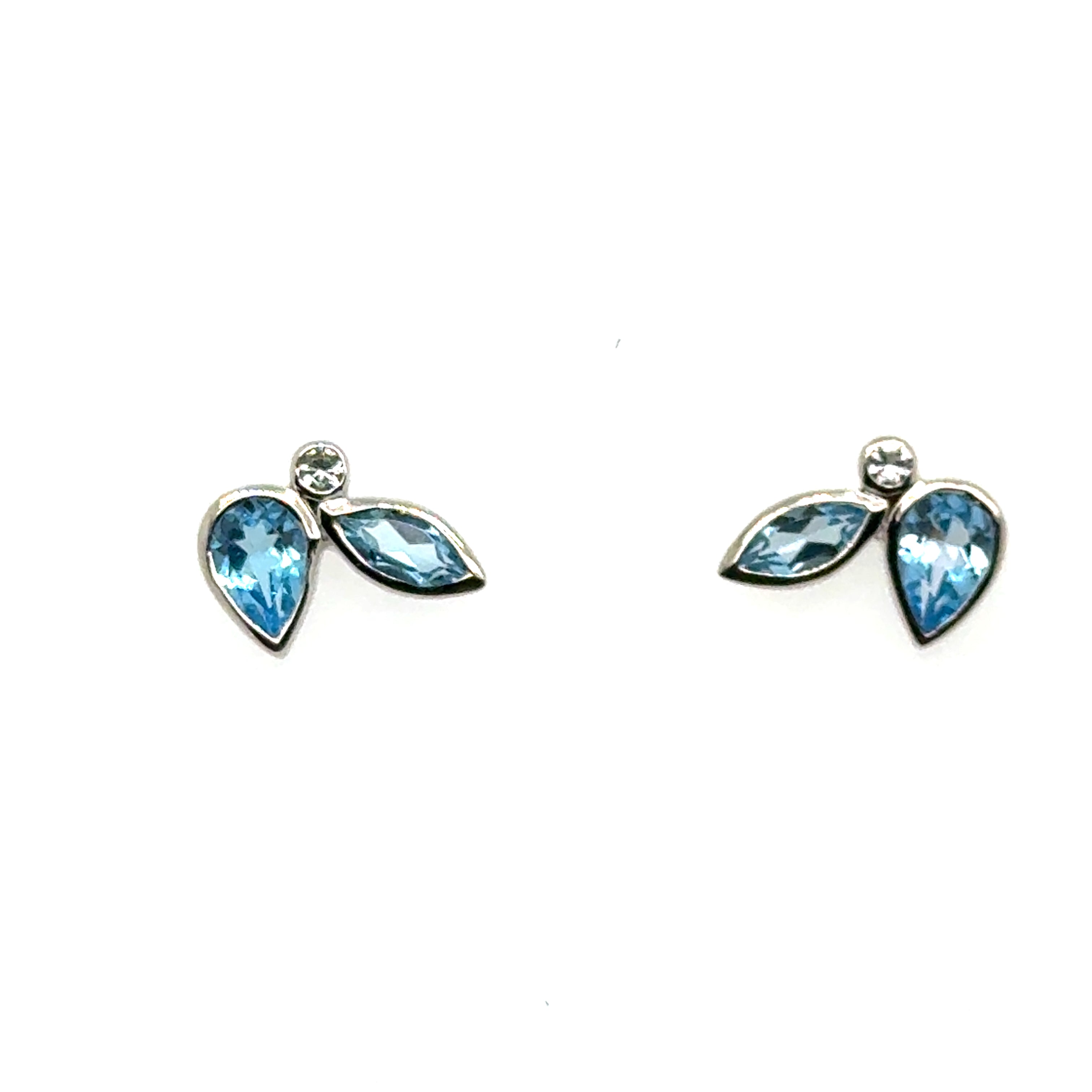 Sterling Silver White Topaz Earrings