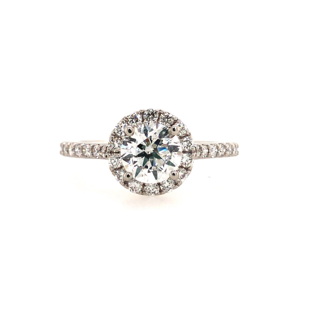 14k White Gold Round Diamond Engagement Ring