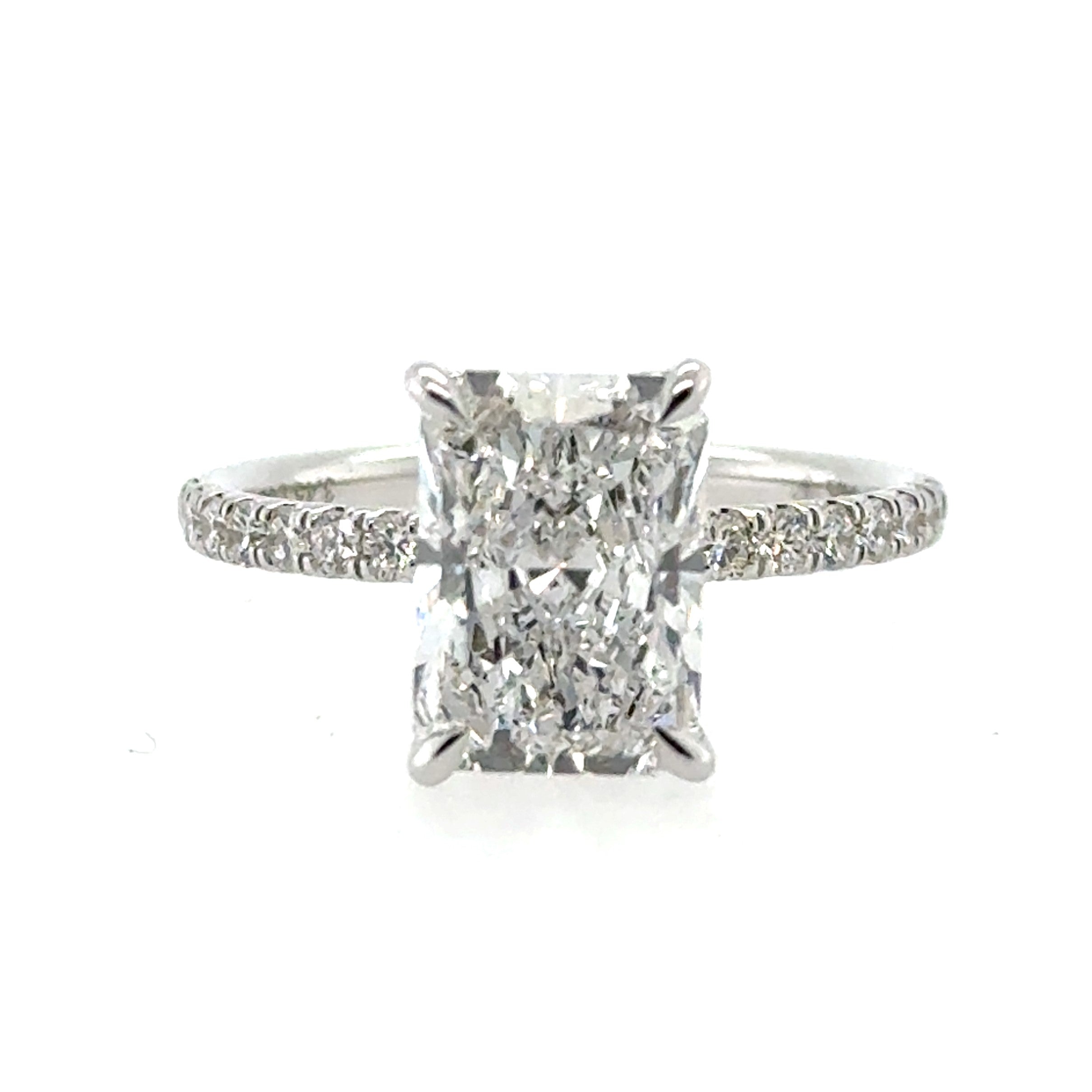 14 Karat Engagement Radiant Diamond Engagement Ring - Paramount Gems