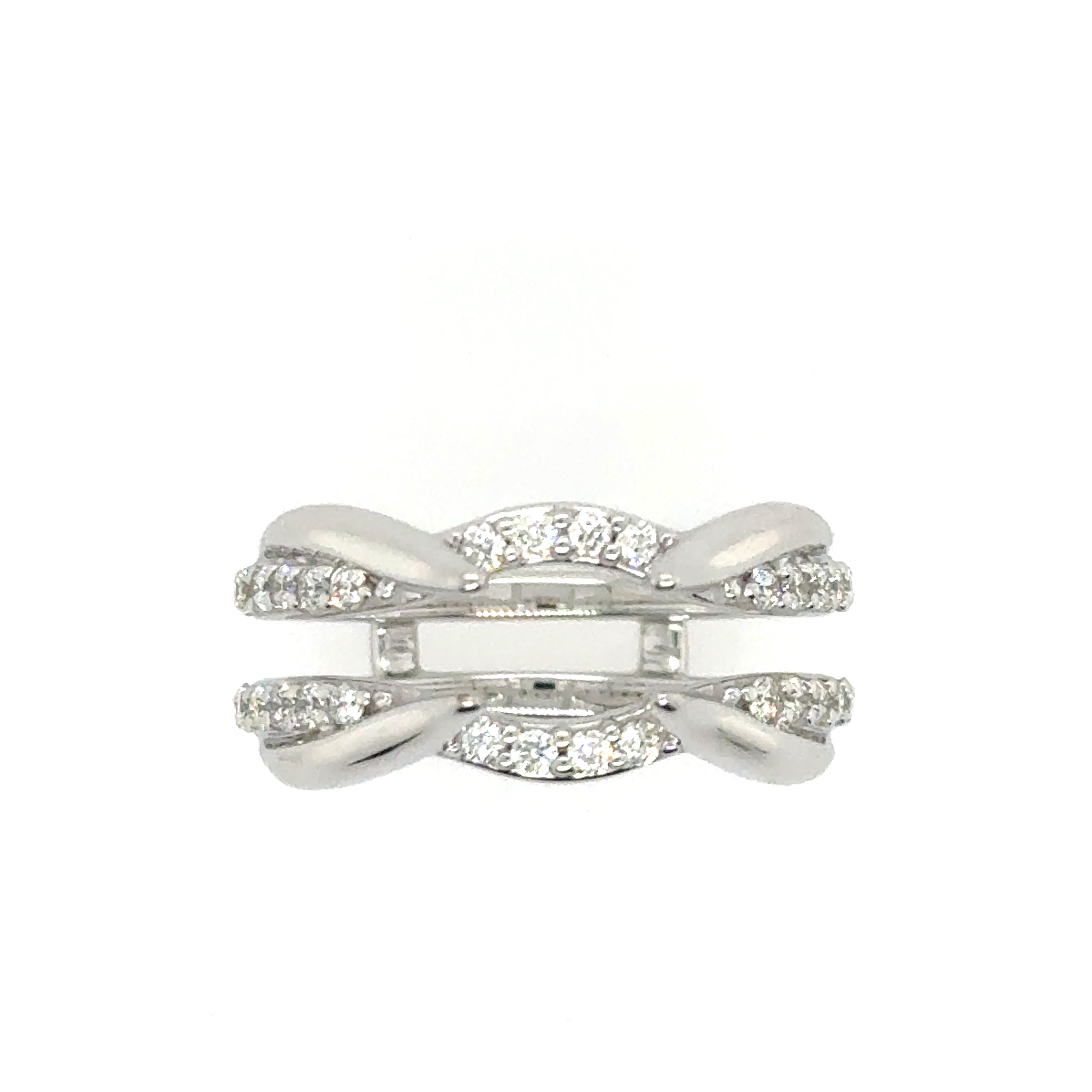 14k White Gold Lakeshore Diamond Wedding Wrap