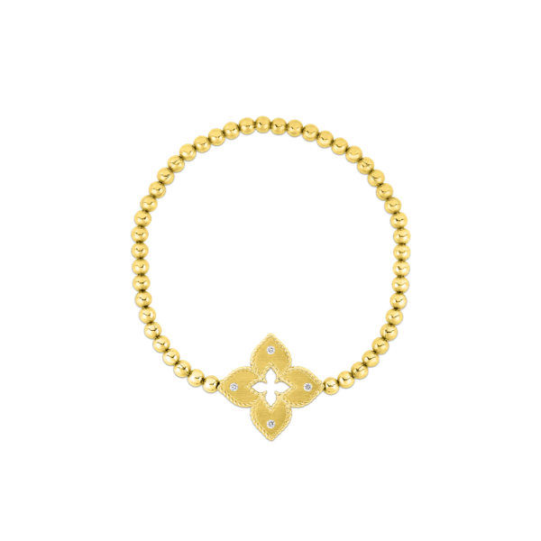 18K Yellow Gold Diamond Stretch Bracelet