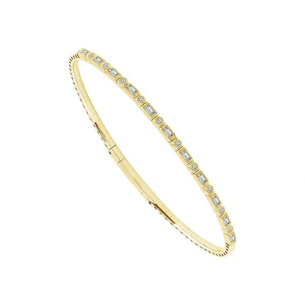 14K Yellow Gold Diamond Flexie Bracelet