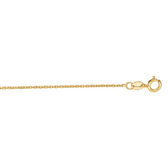 14K Yellow Gold Cable Link Necklace