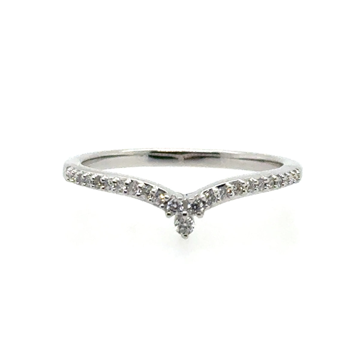 10 Karat Curve Band Diamond Wedding Band - IDD USA LLC