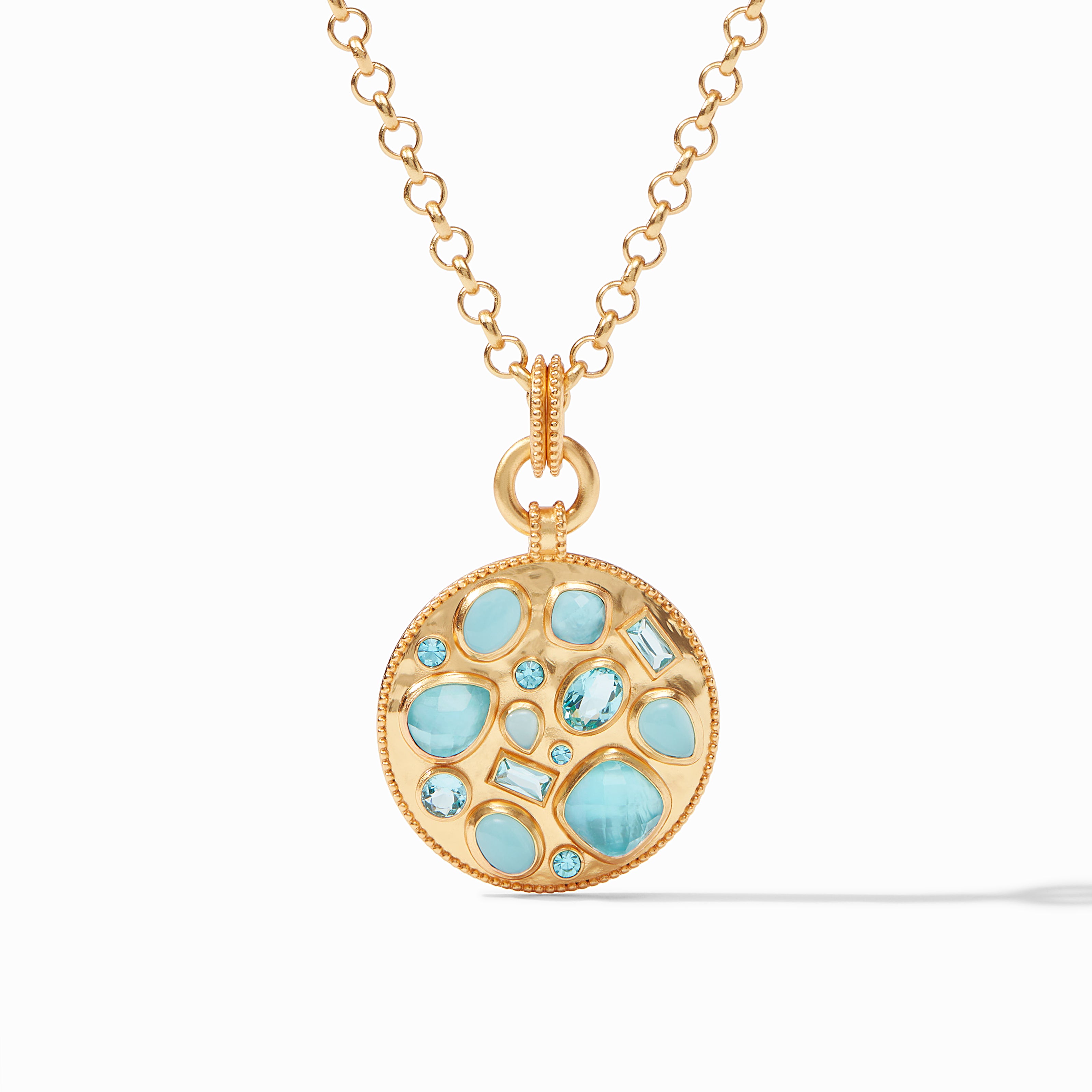 Gold Plated Pendant Blue