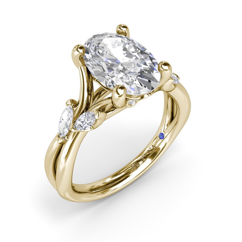 14 Karat Semi Mount Semi-Mount 
*center stone not included