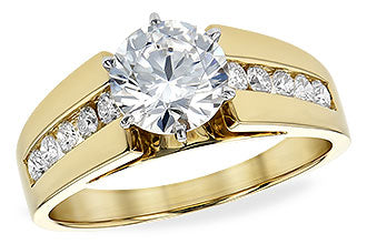 14K Yellow Gold Semi-Mount 
*center stone not included