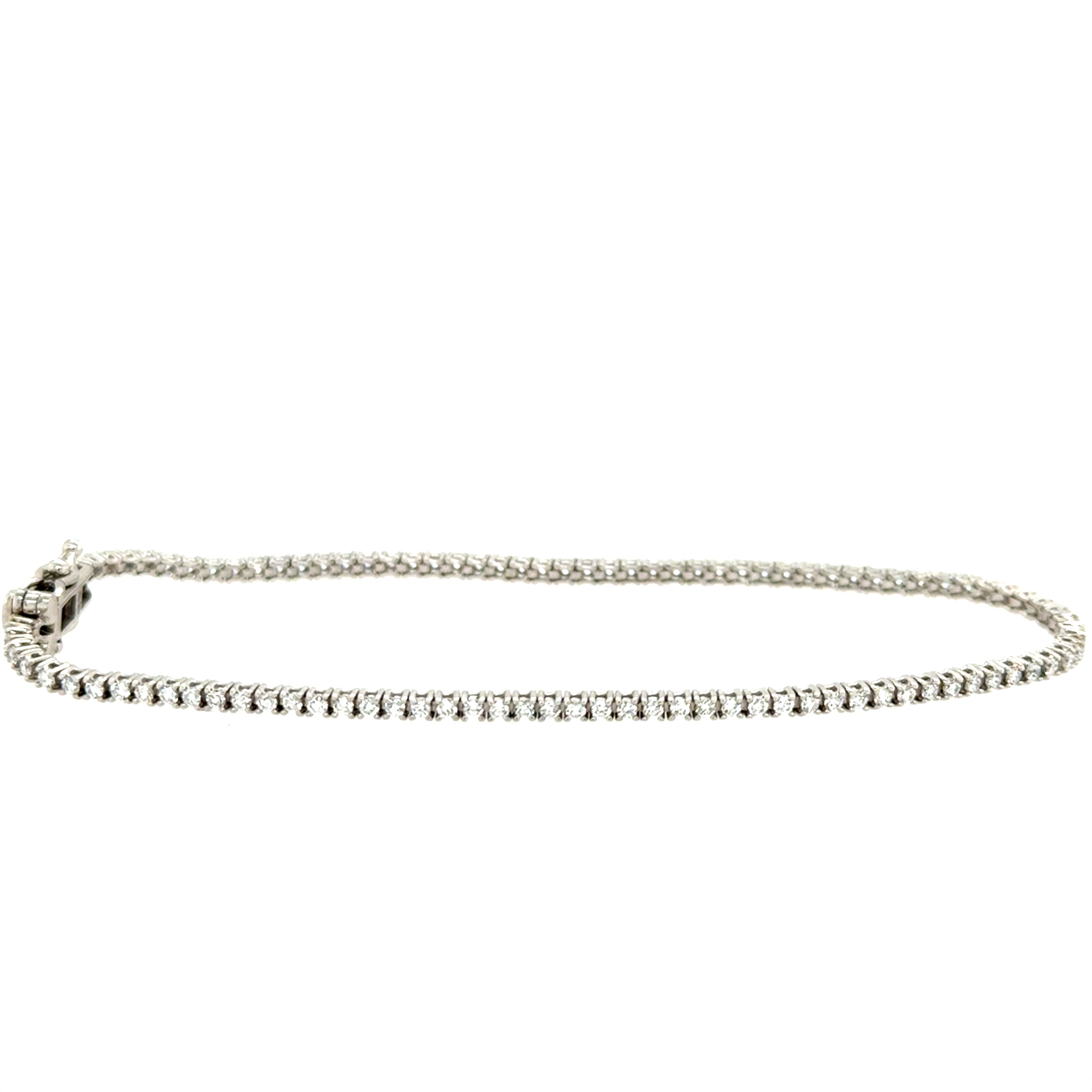 14k White Gold Lab Grown Diamond Tennis Bracelet