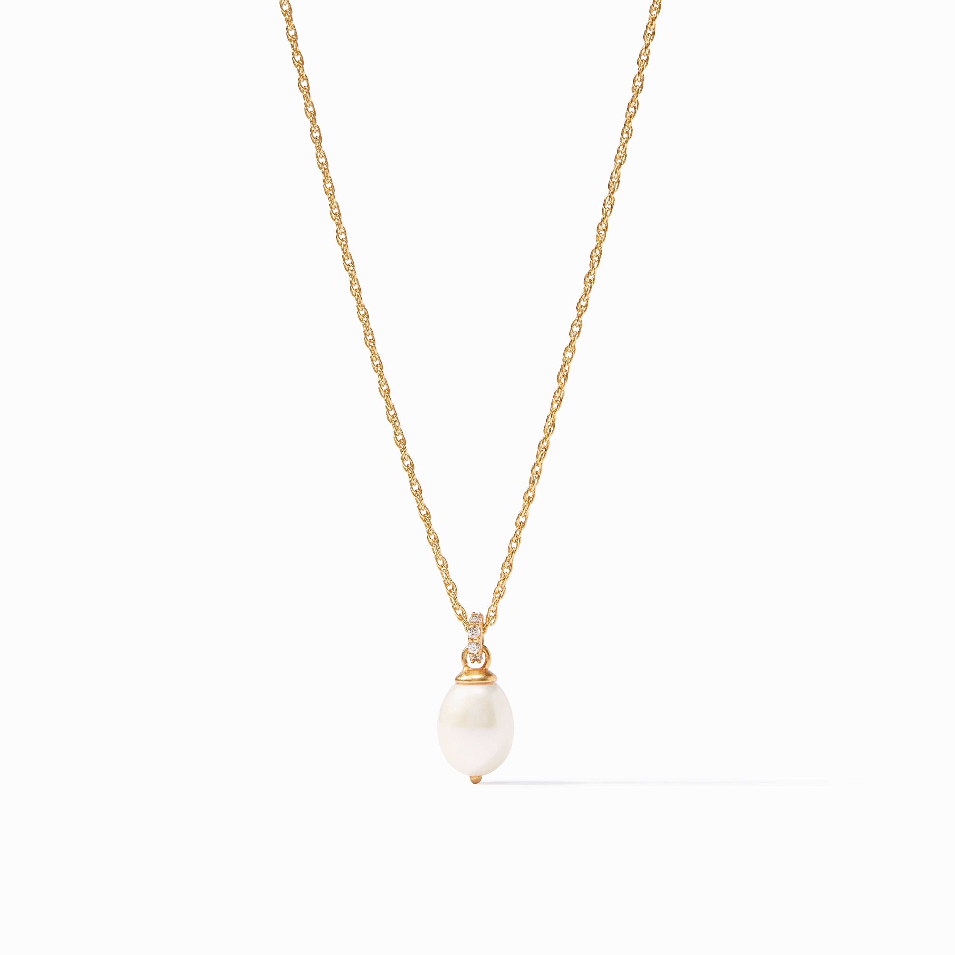 Gold Plated Pearl/CZ Pendant