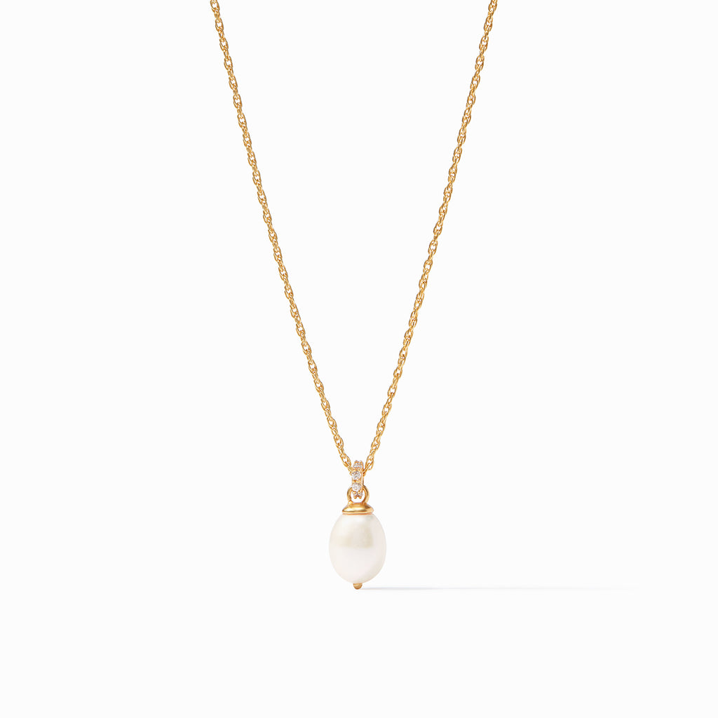 Gold Plated Pearl/CZ Pendant