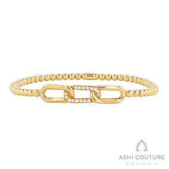 18 Karat Diamond Stretch Bracelet