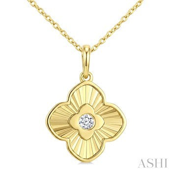 10 Karat Clover Diamond Pendant