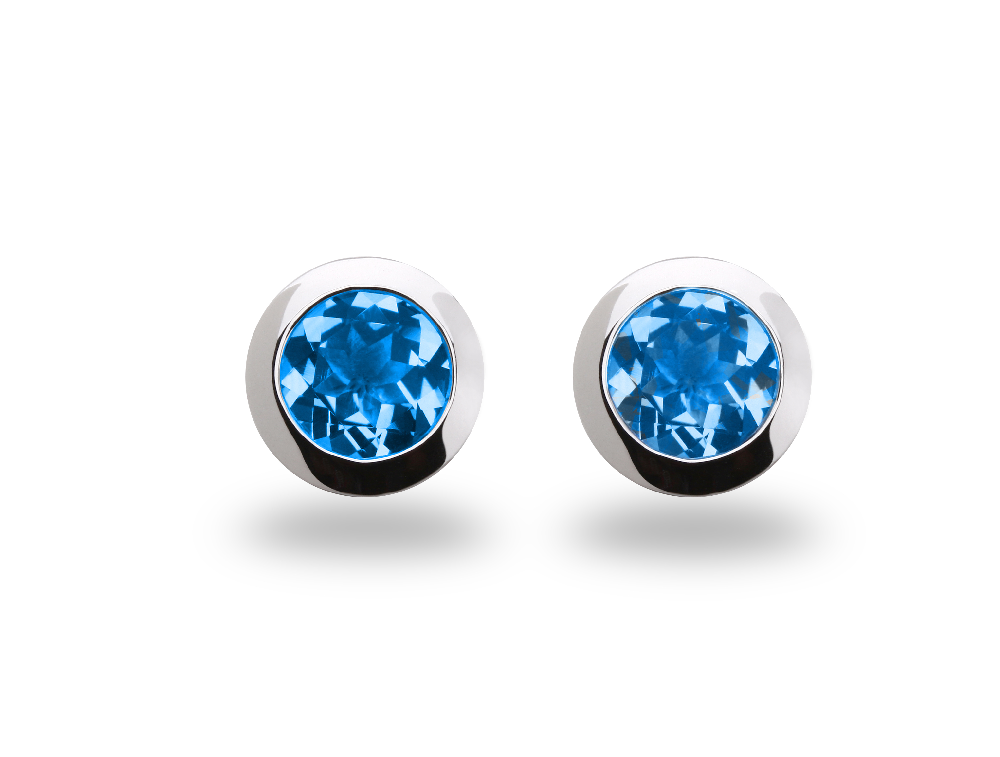 Sterling Silver Blue Topaz Earrings