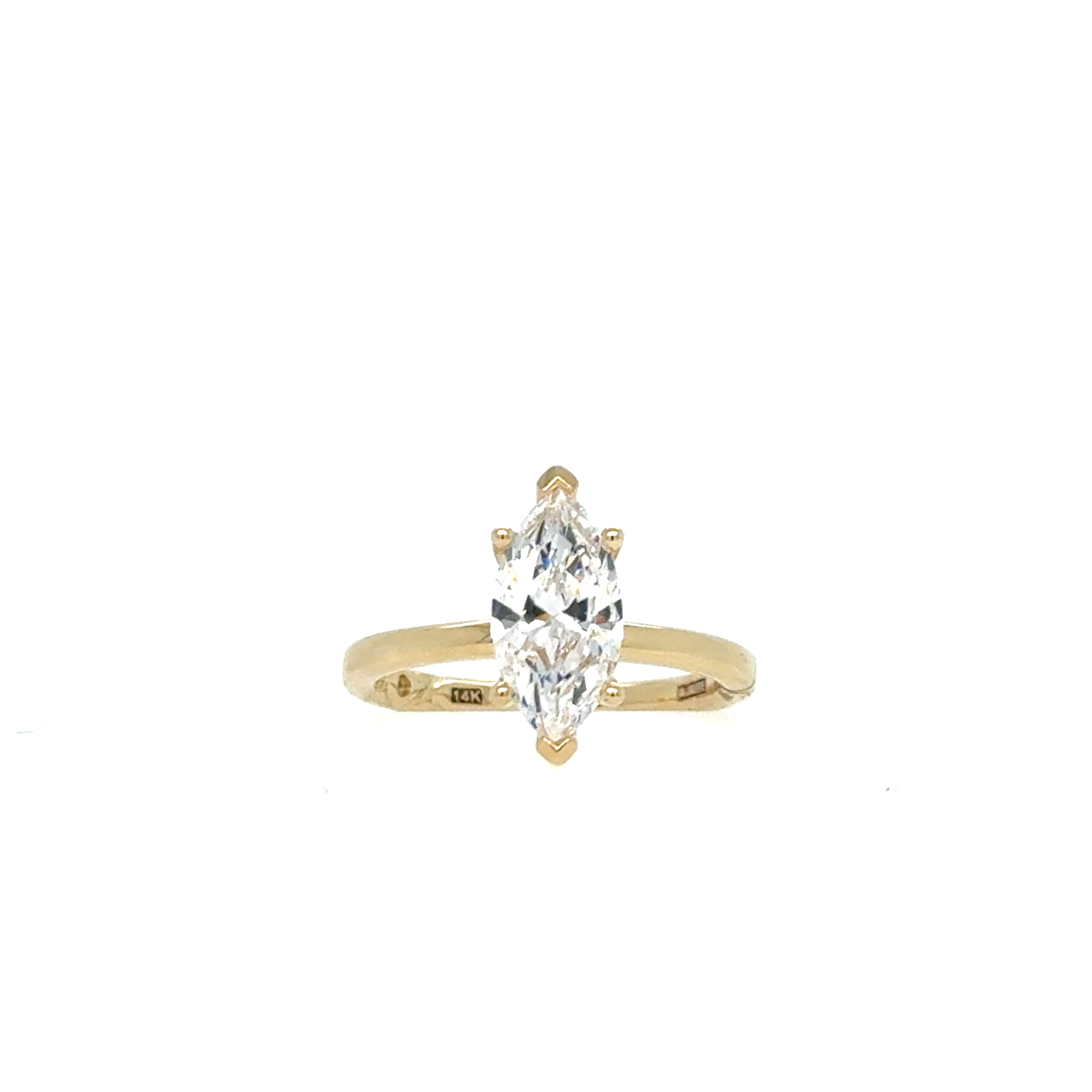 14K Yellow Gold Ring Mounting