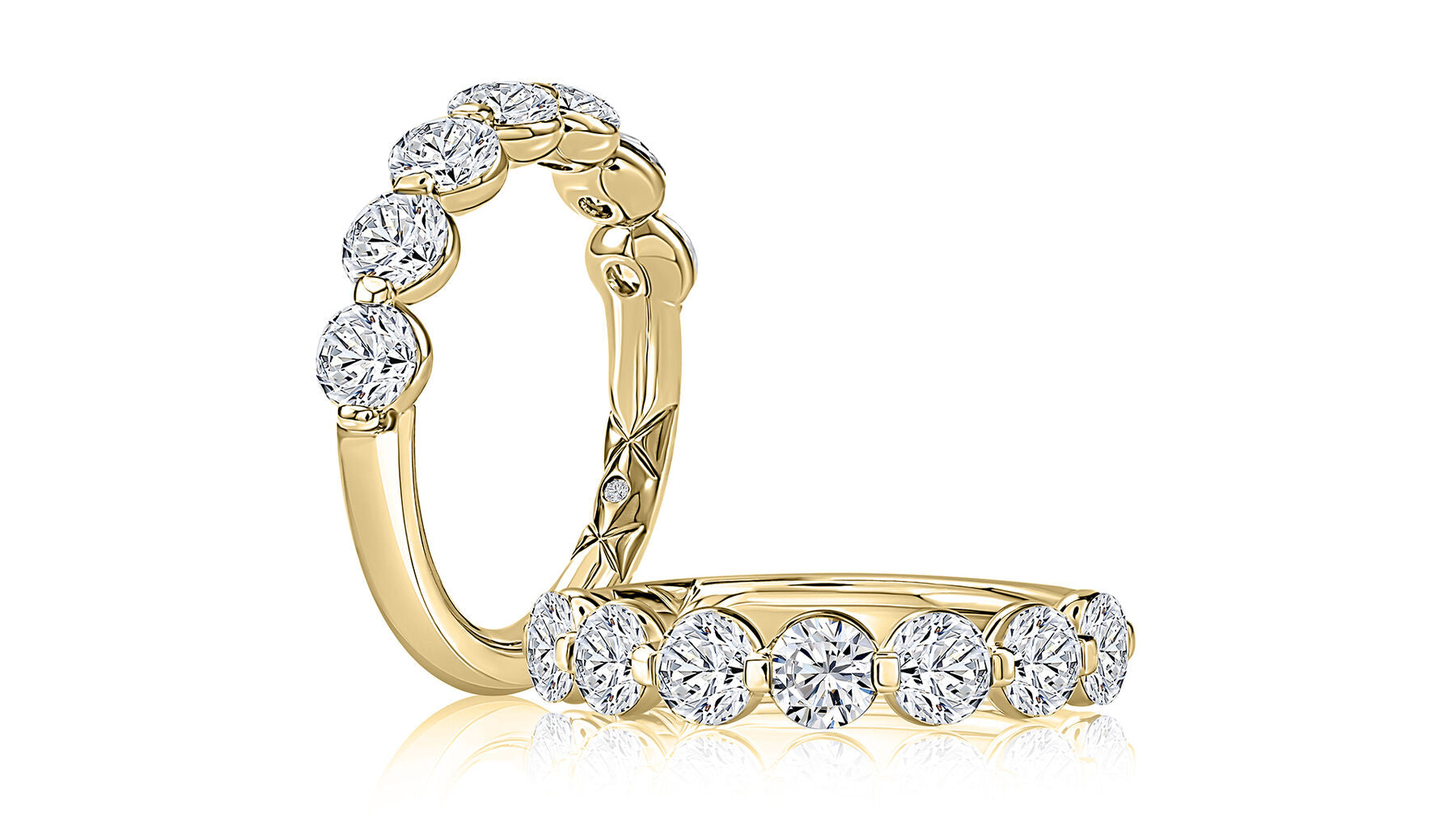 14K Yellow Gold Diamond Wedding Band