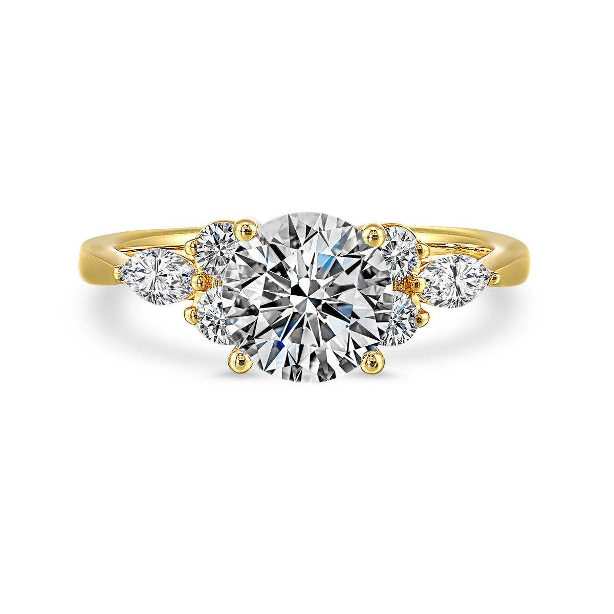 14K Yellow Gold Lakeshore Semi-Mount *center stone not included - Gemsone Corp.