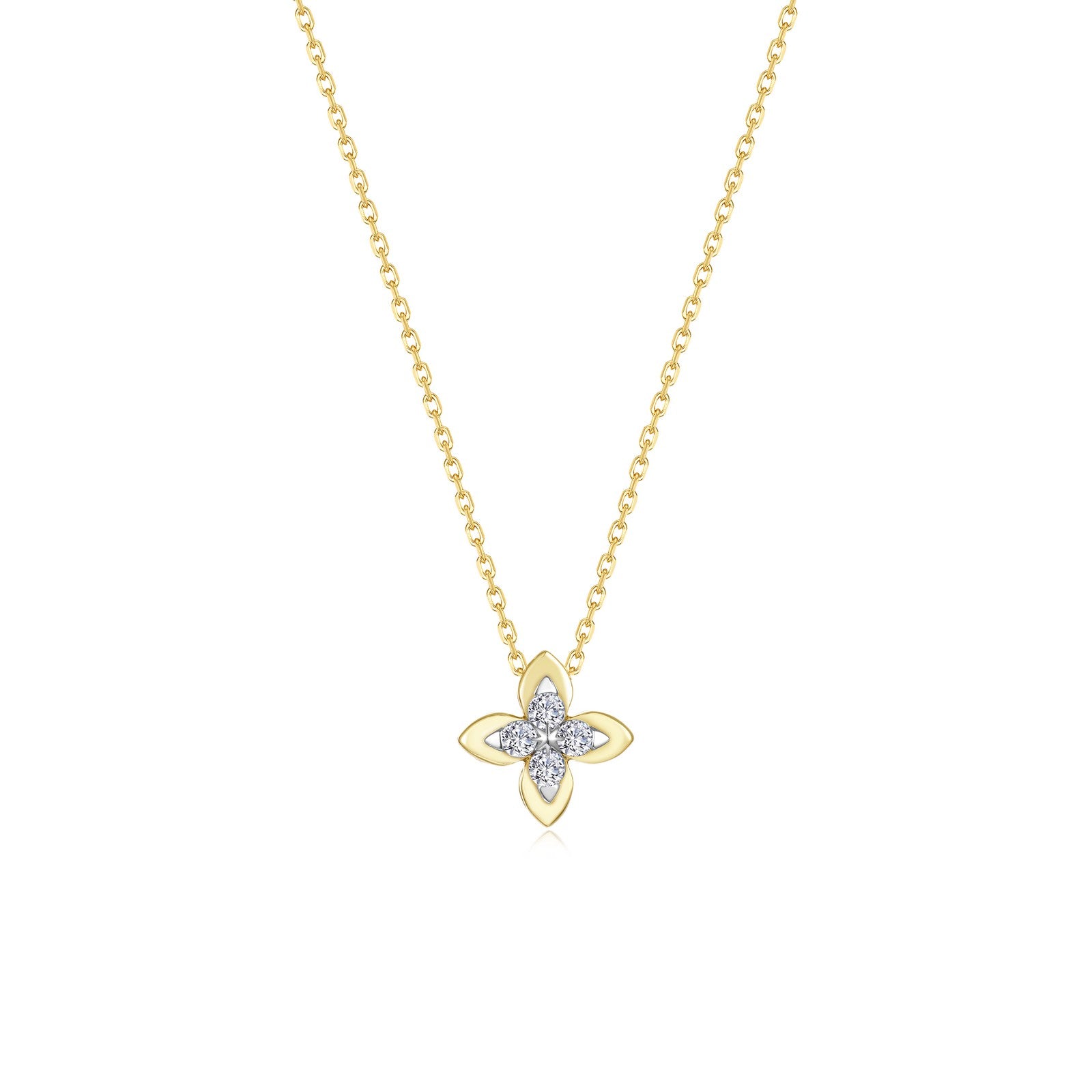 Sterling Silver And Gold Plated CZ Pendant