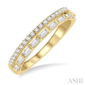 14 Karat 2 Row Diamond Wedding Band
