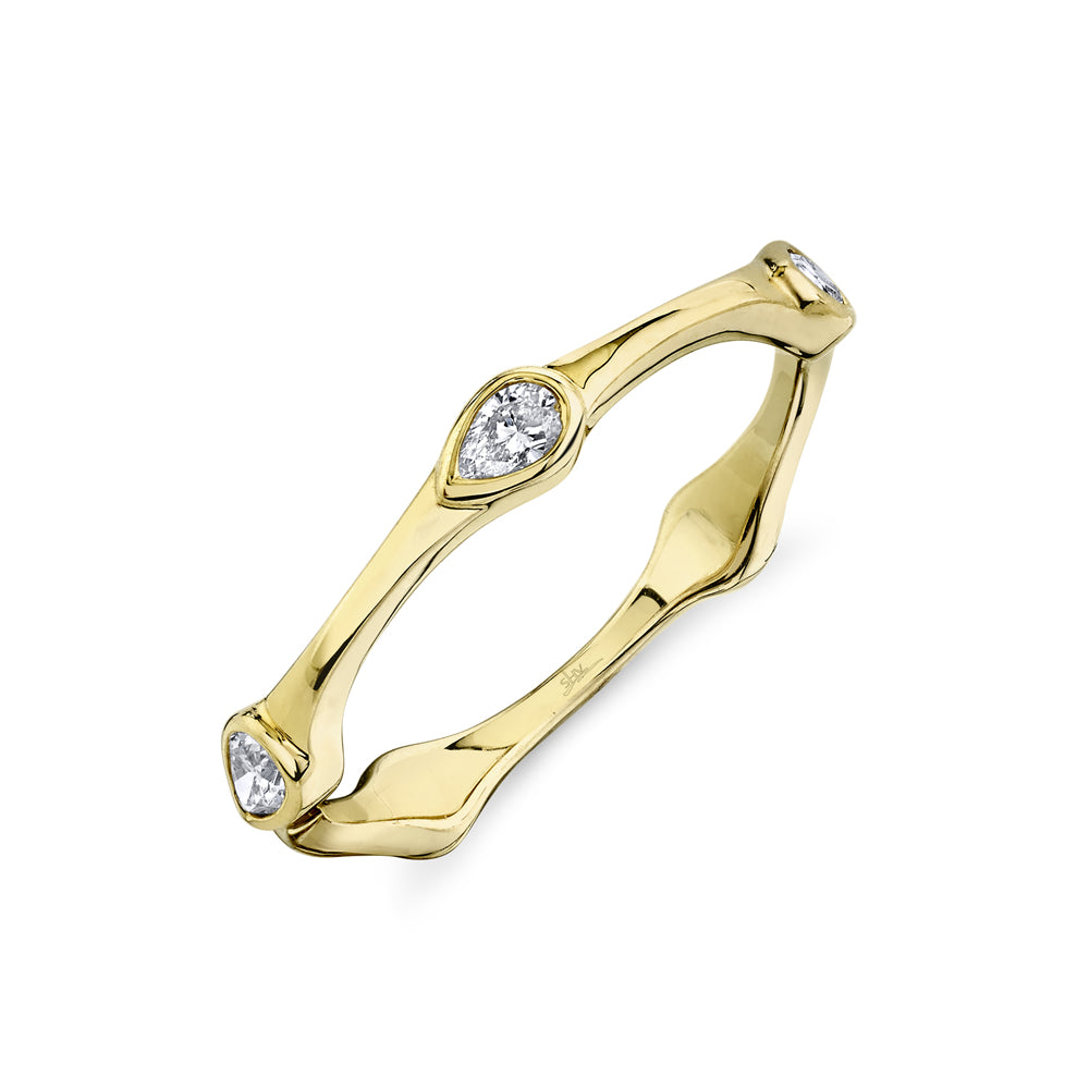 14K Yellow Gold Diamond Fashion Ring