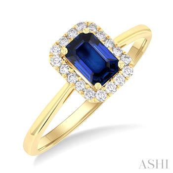 14K Yellow Gold Sapphire Ring