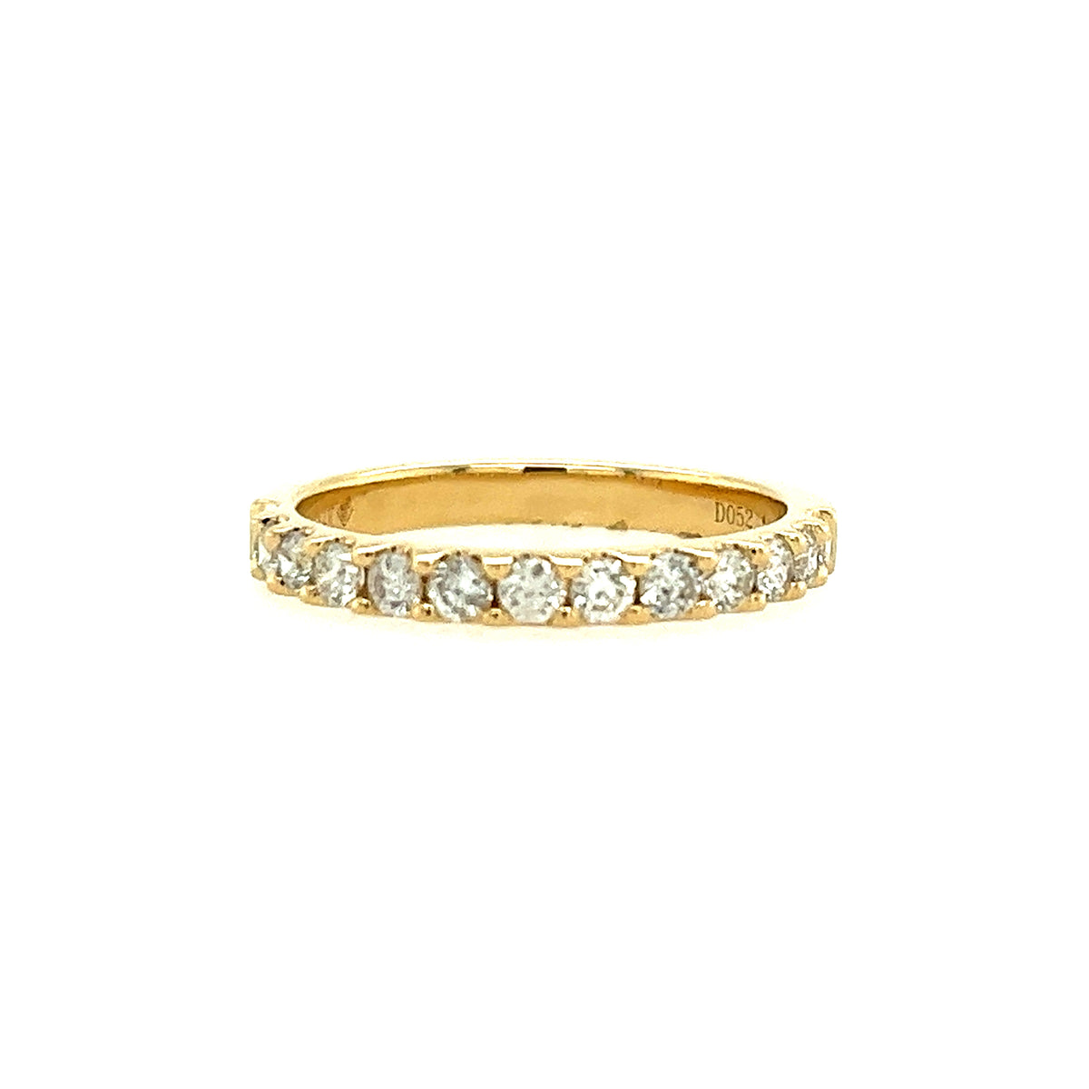 14K Yellow Gold Shared Prong Diamond Anniversary Ring - Lakeshore Diamonds