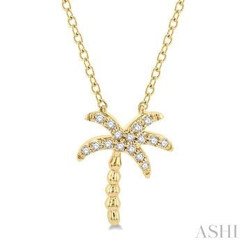 10K Yellow Gold Petite Diamond Pendant