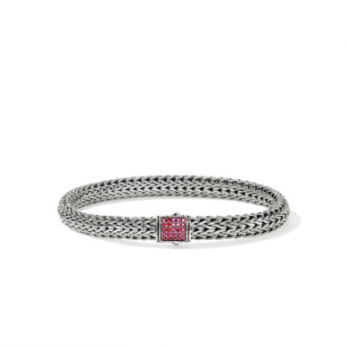 Sterling Silver Treated Ruby Bracelet
