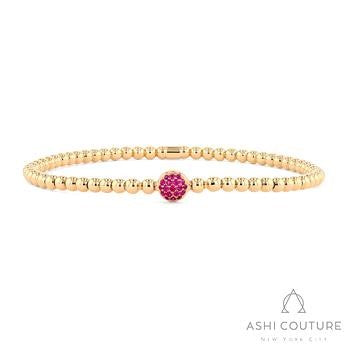 18 Karat Diamond Stretch Bracelet