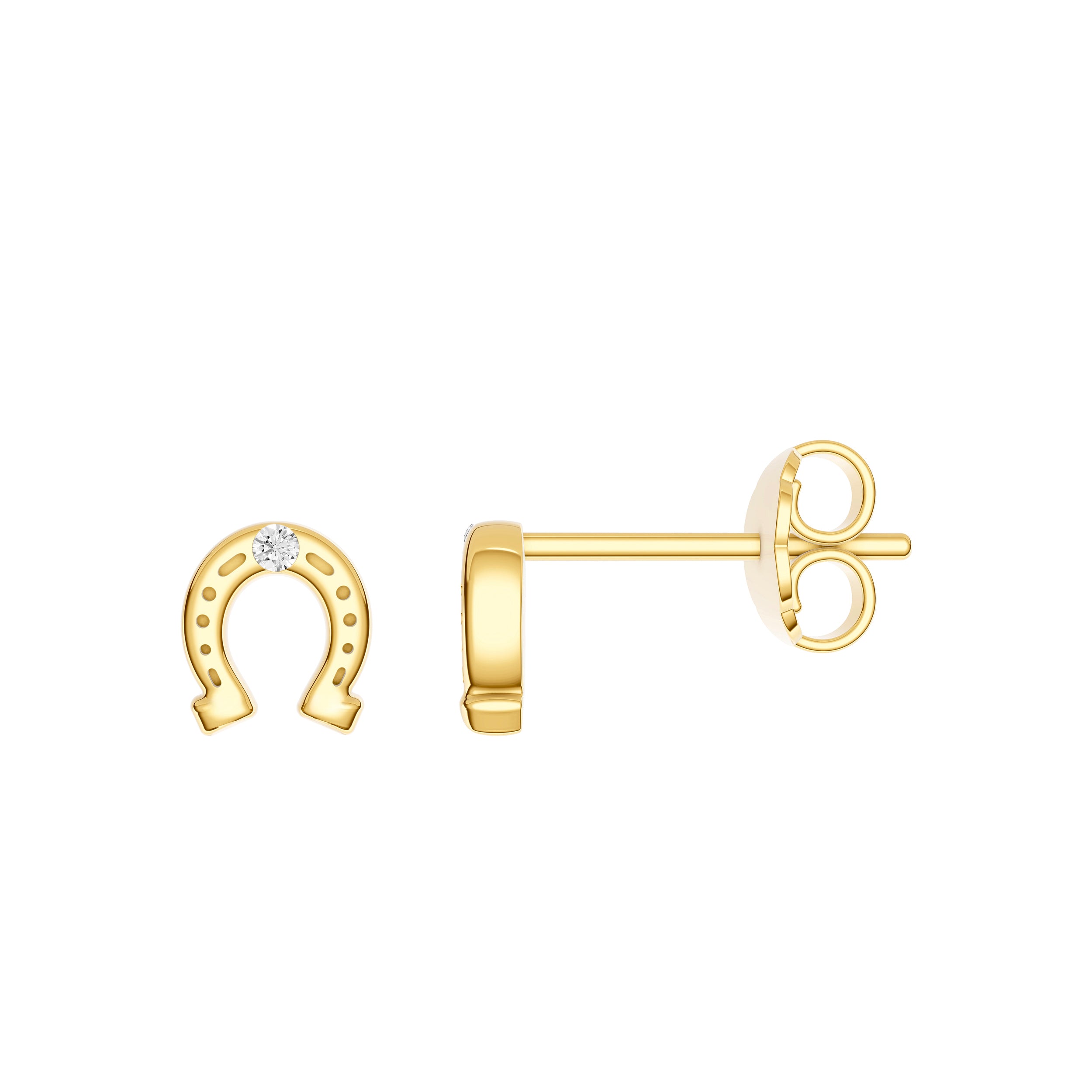 14 Karat Button Diamond Earrings - Midas Chain