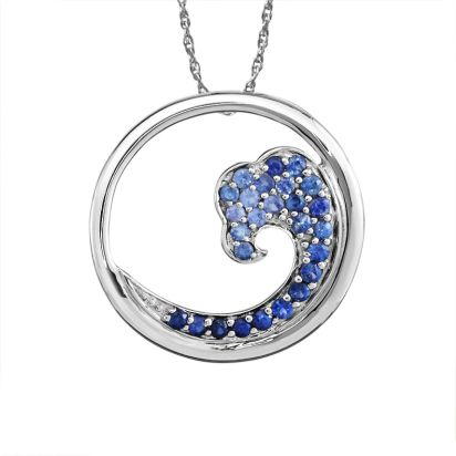 Sterling Silver Sapphire Pendant