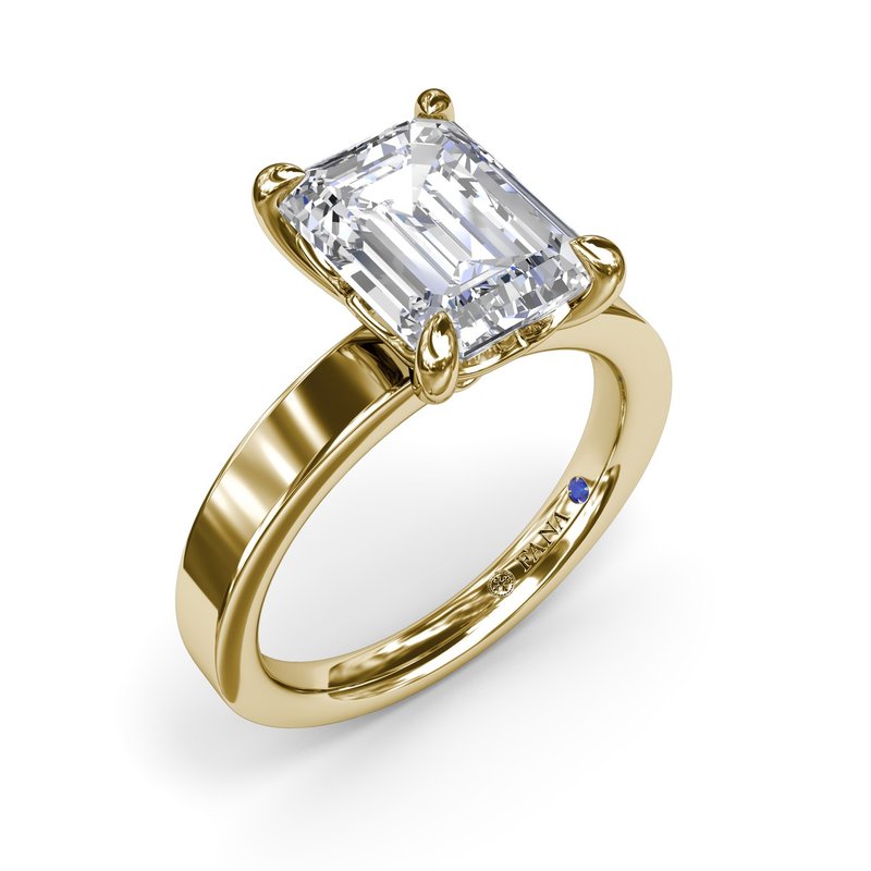 14K Yellow Gold Semi Mount Semi-Mount 
*center stone not included