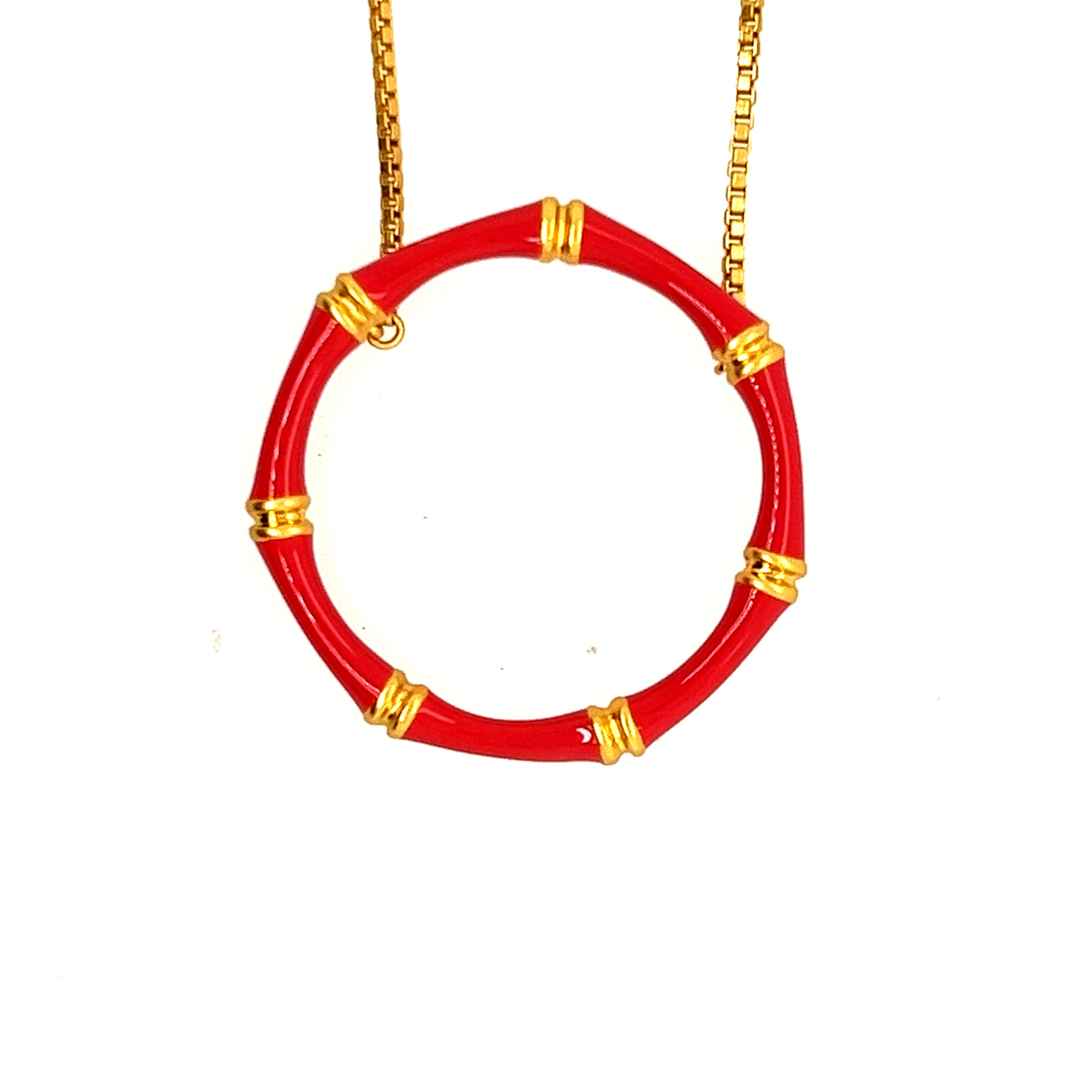 Gold Plated Enamel Necklace