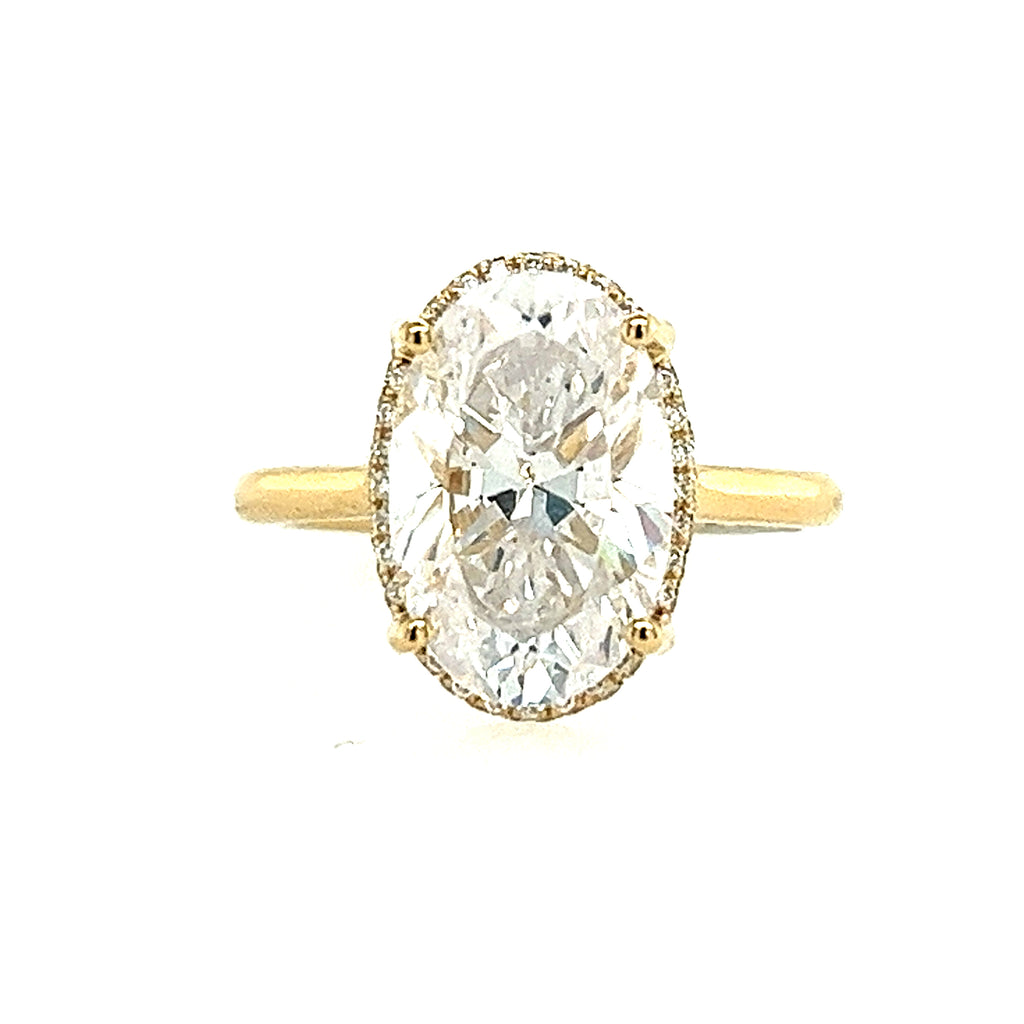 14K Yellow And White Gold Halo Semi-Mount *center stone not included
