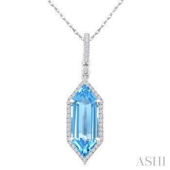 10 Karat Blue Topaz Pendant
