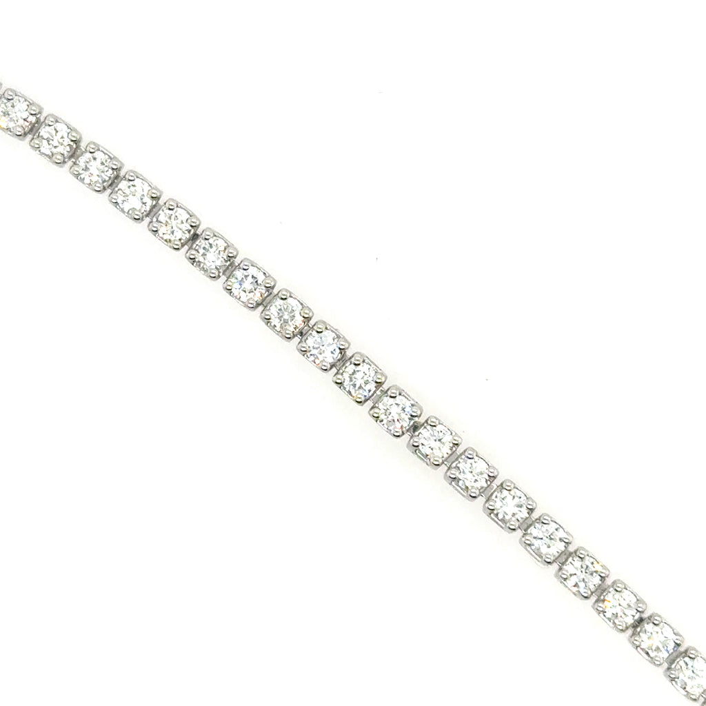 14K Yellow Gold Diamond Tennis Bracelet