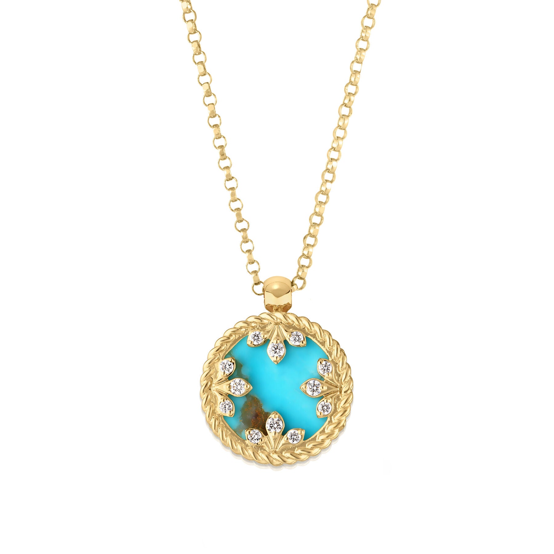18K Yellow Gold Diamond Pendant