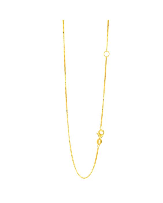 14k White Gold Box Necklace