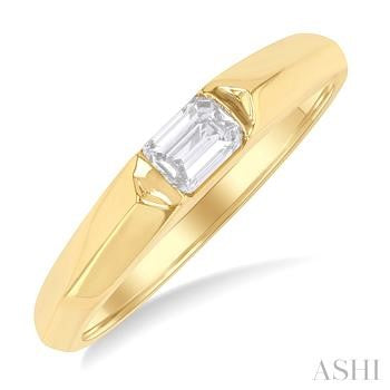 14K Yellow Gold East-West Diamond Fashion Ring