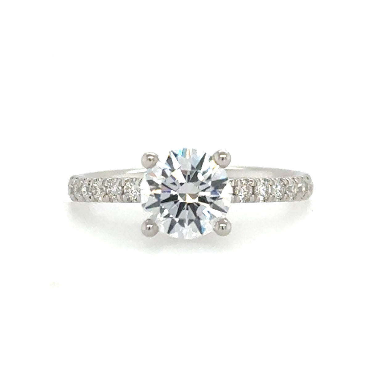14k White Gold Lakeshore Semi-Mount *center stone not included - Gemsone Corp.
